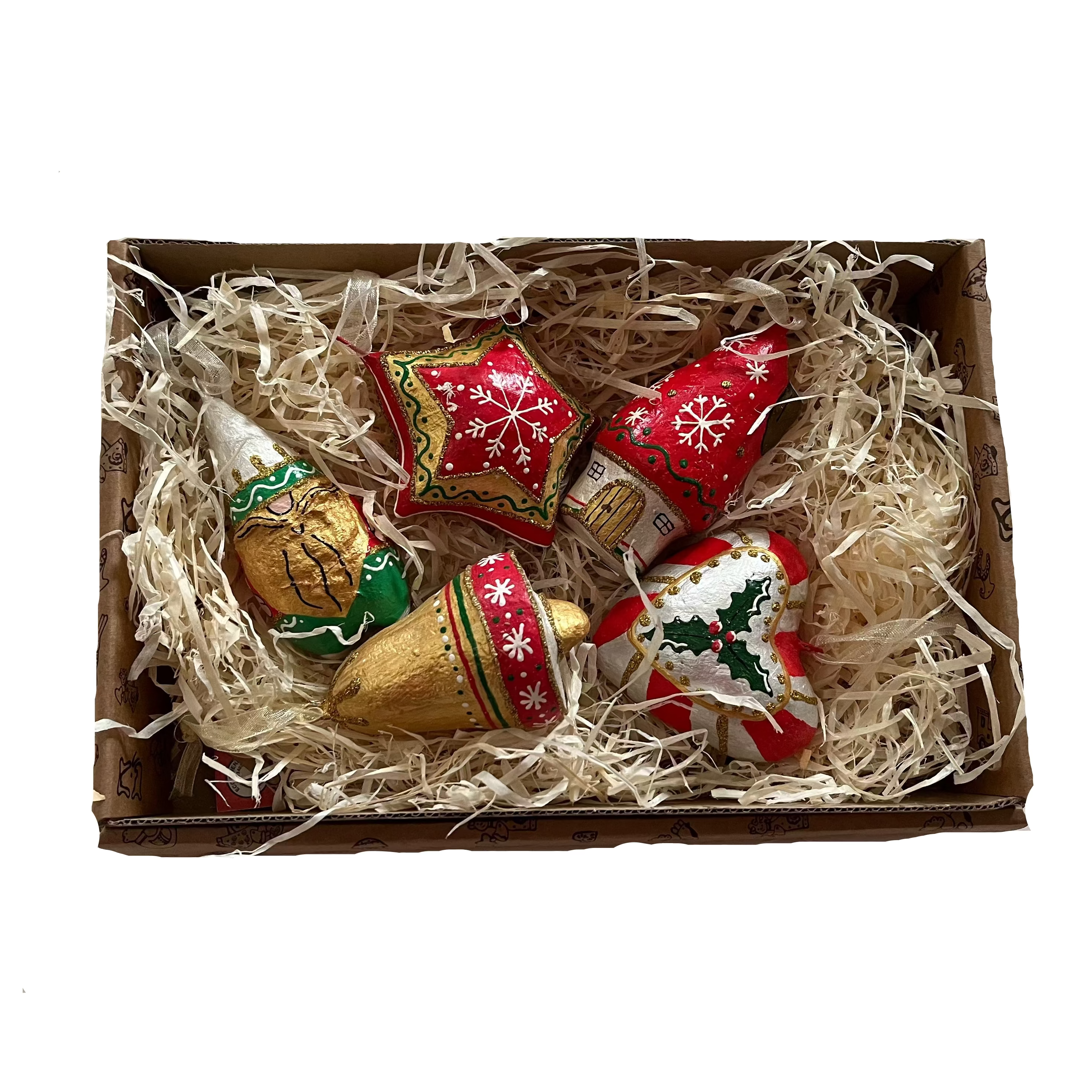 🎄 Handmade “Christmas Collection” Gift Set — 5 Festive Ornaments from Ukraine