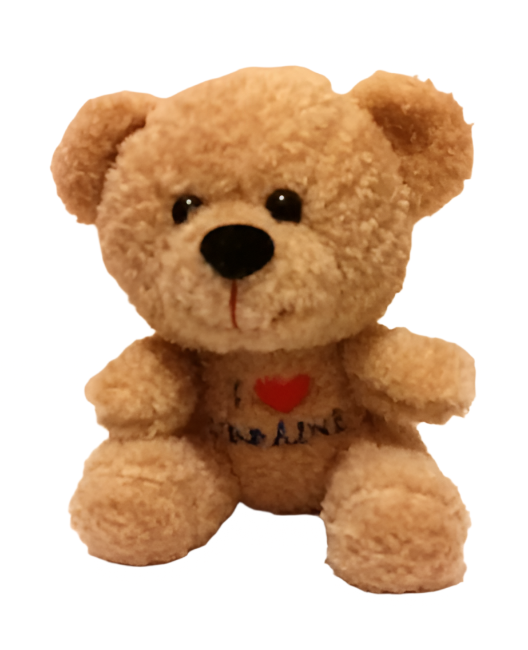 Soft “I ❤️ Ukraine” teddy bear made in Ukraine – 20 cm patriotic plush toy