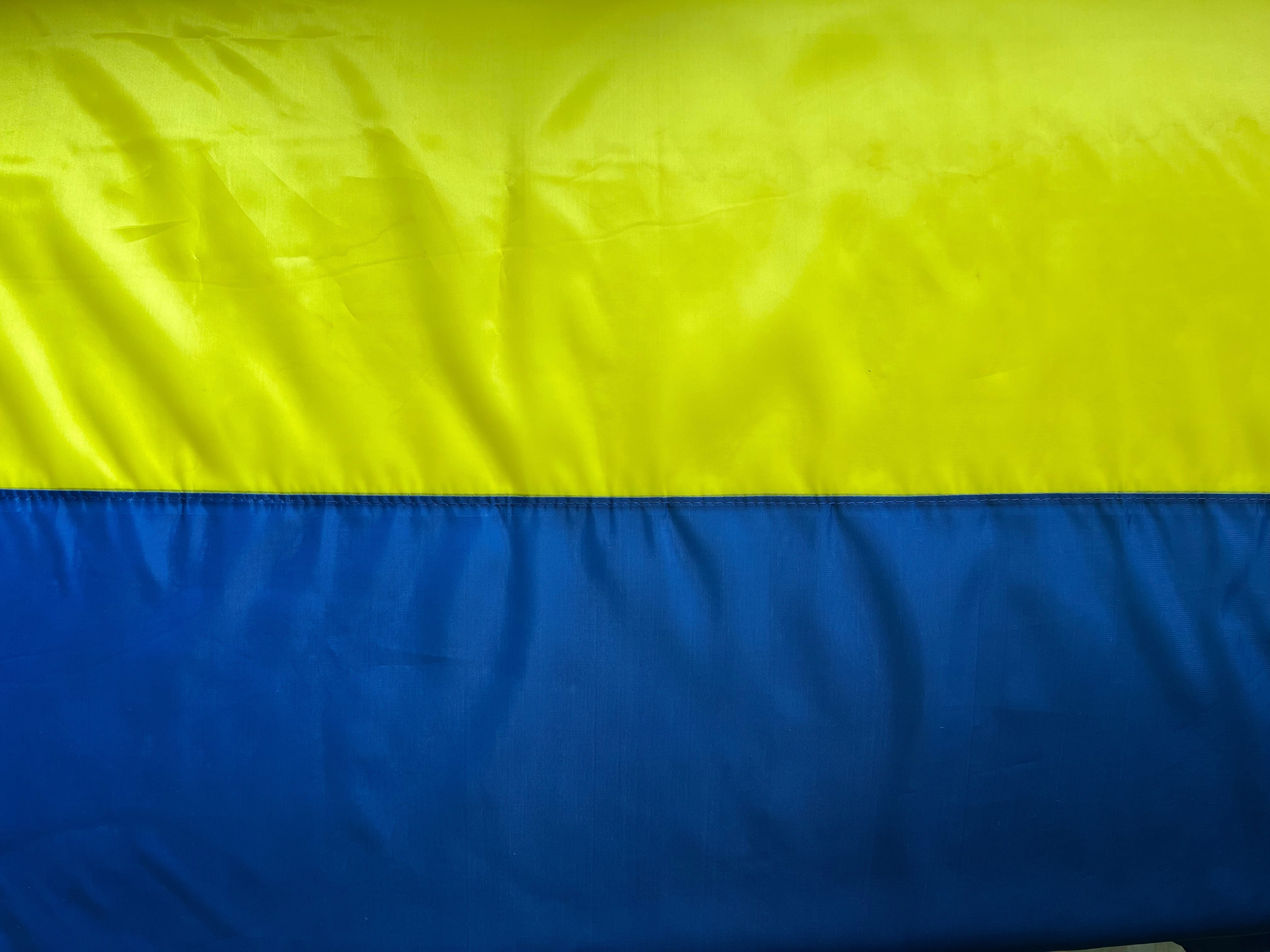 Dark blue and yellow Ukrainian flag 3 × 5 ft made in Ukraine