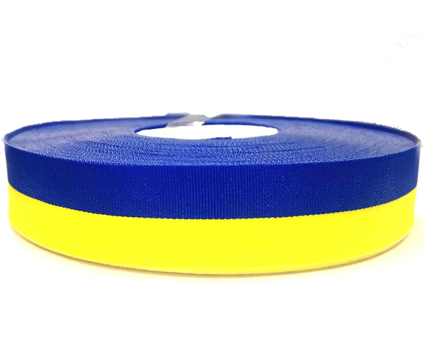 Ukrainian blue and yellow ribbon roll made in Ukraine