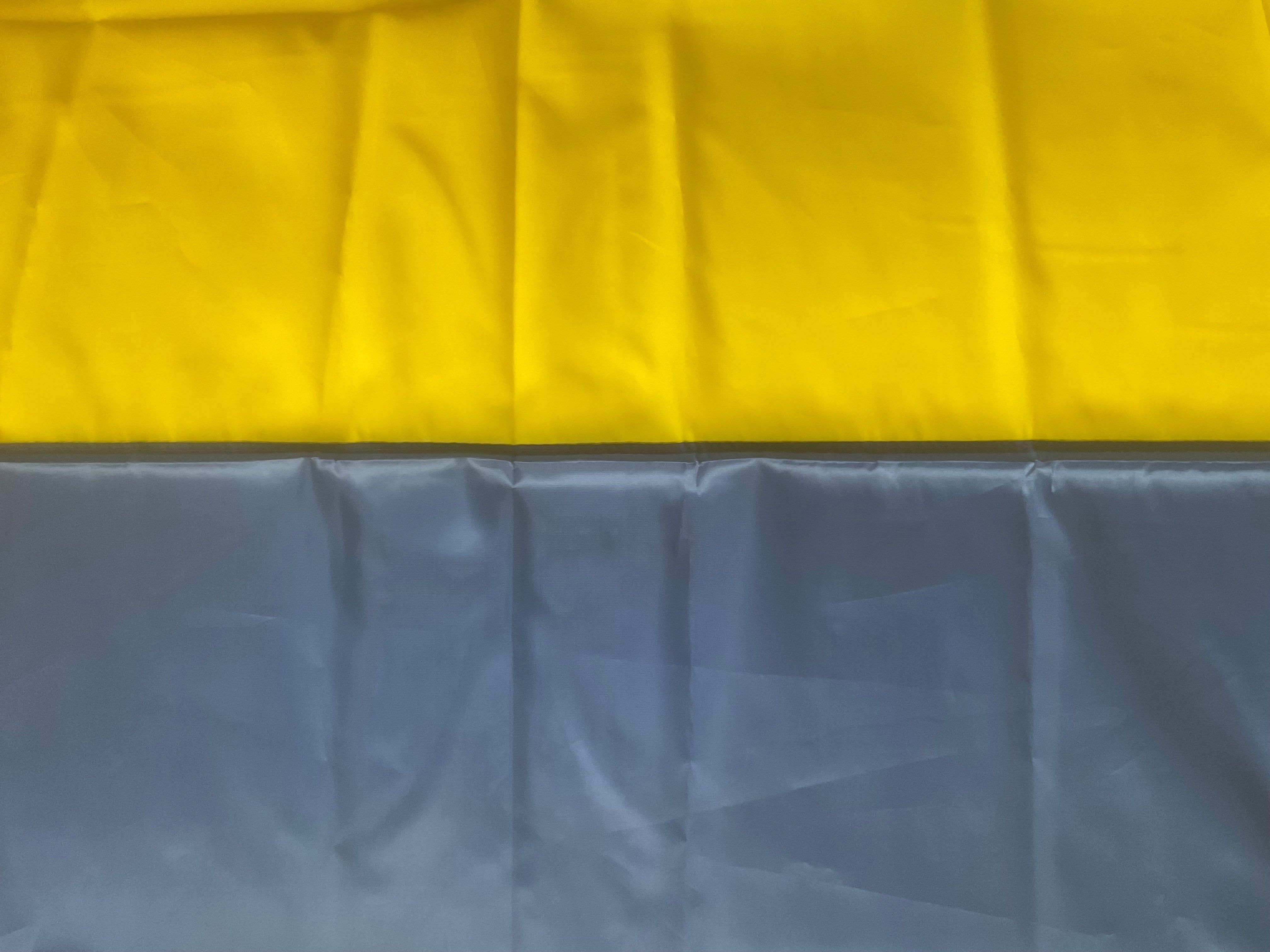 Authentic dark blue Ukrainian flag for indoor and outdoor display
