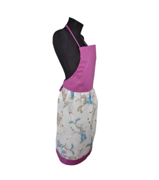 Happy Bunnies apron â Ukrainian kitchen linen with bunny print