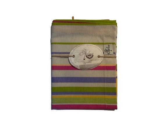 Stripe cotton table runner made in Ukraine – 40 x 140 cm