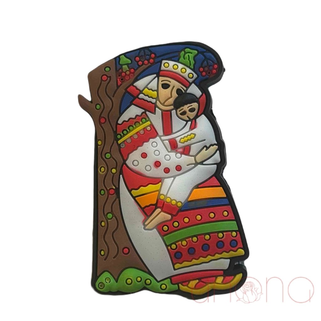 Ukrainian Mother with a Child fridge magnet