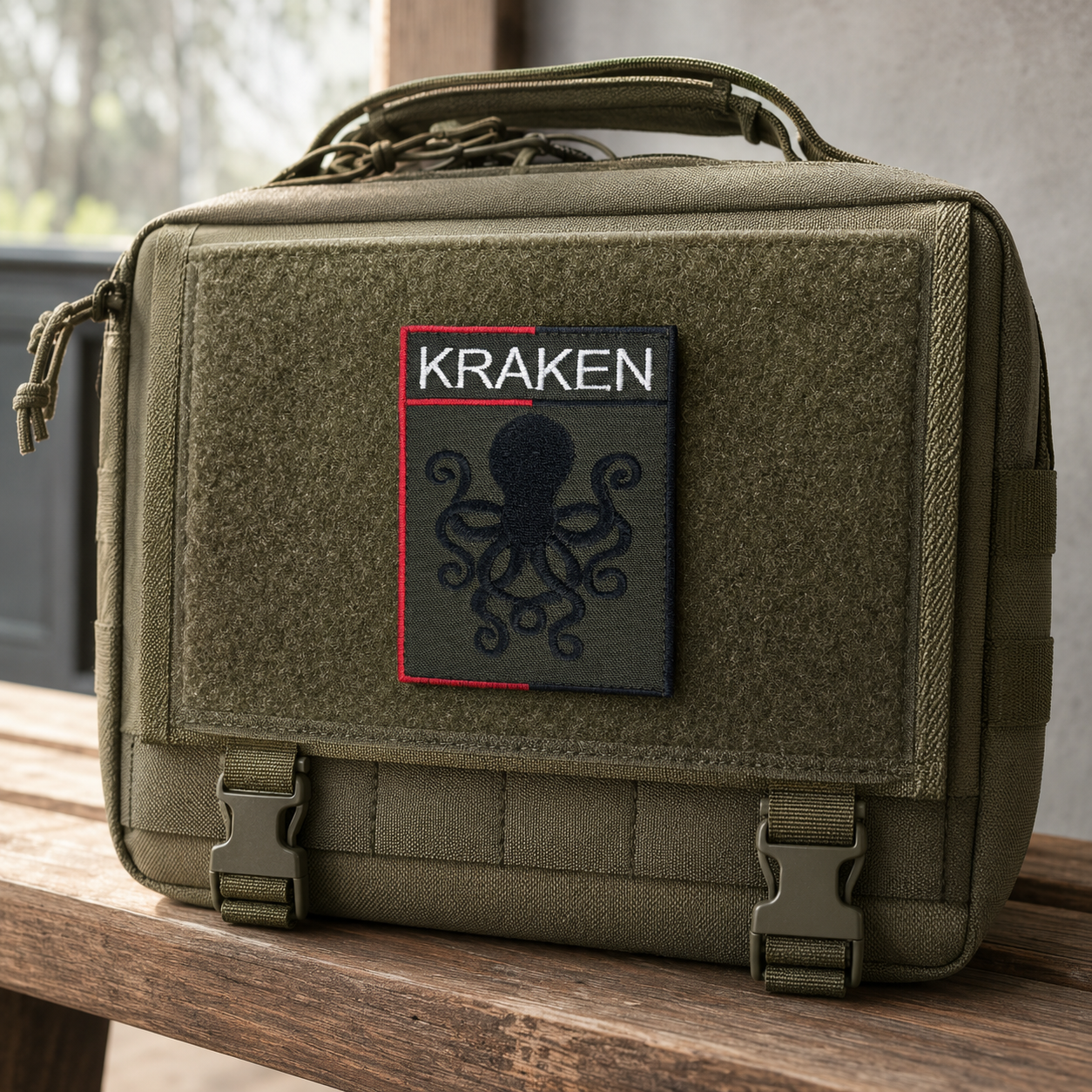 Kraken Embroidered Tactical Patch – Ukrainian Special Operations Tribute, Velcro Morale Patch