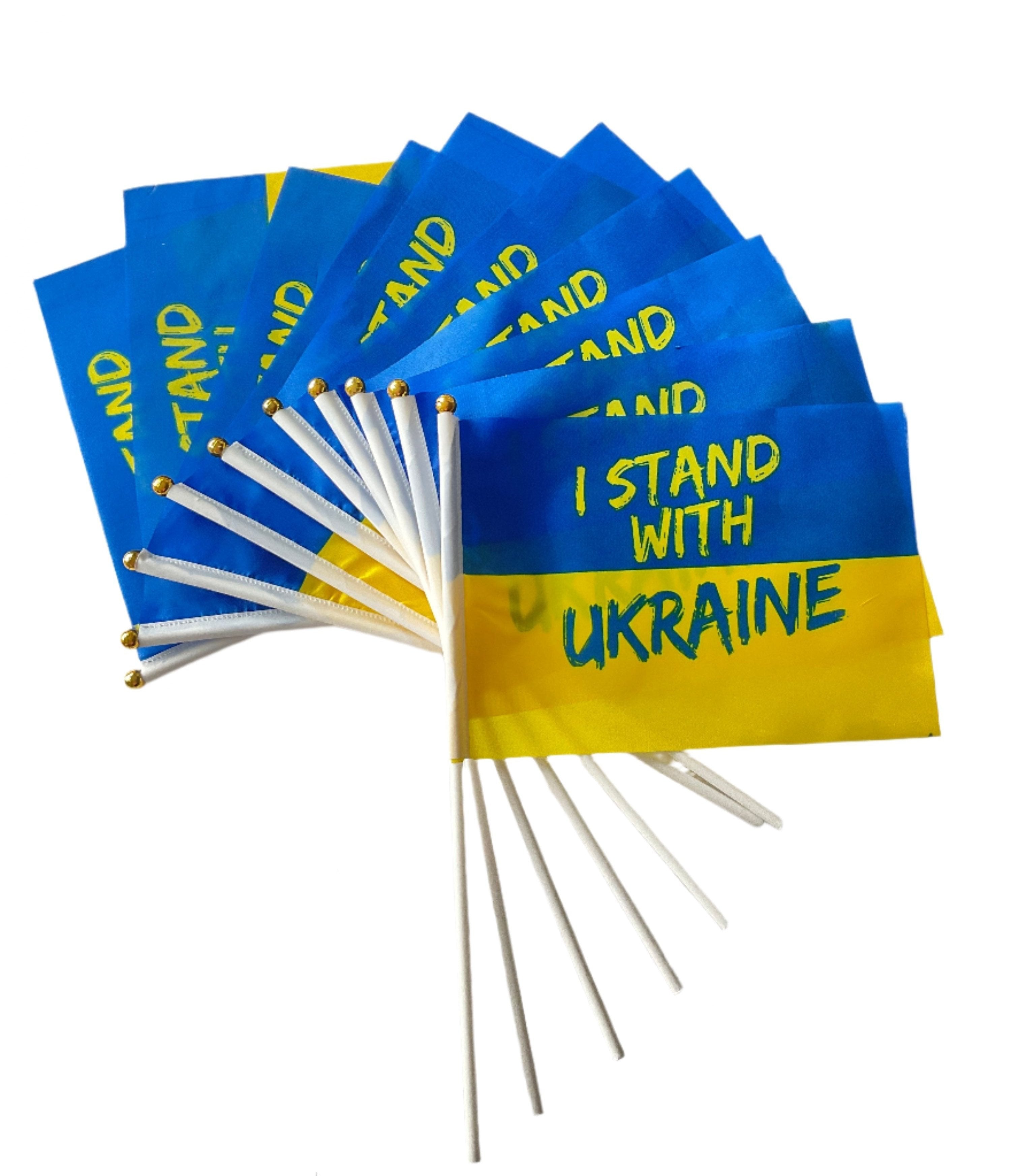 A Set of 10 Ukrainian Flags