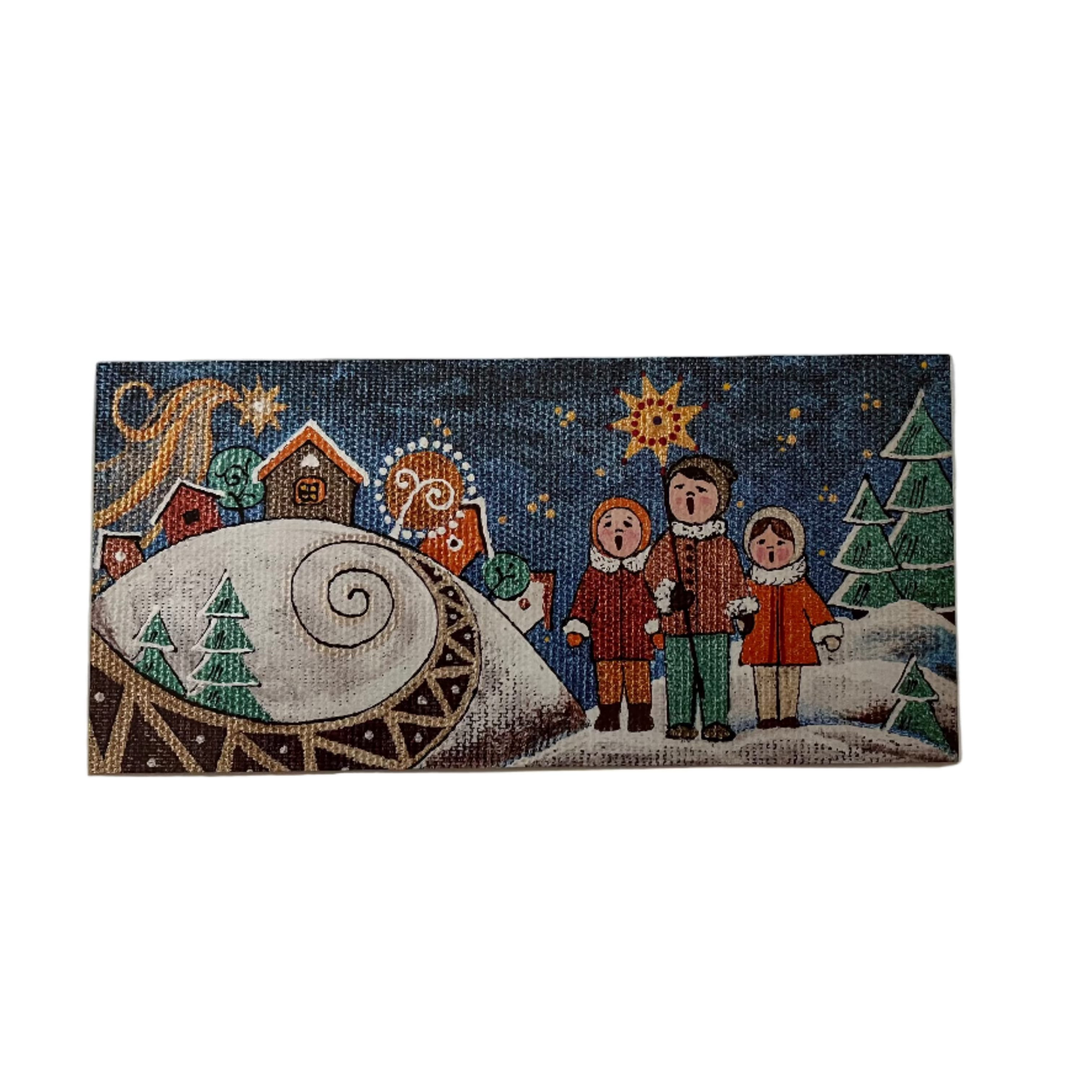 “Ukrainian Carolers” – Christmas Greeting Card with Traditional Carol
