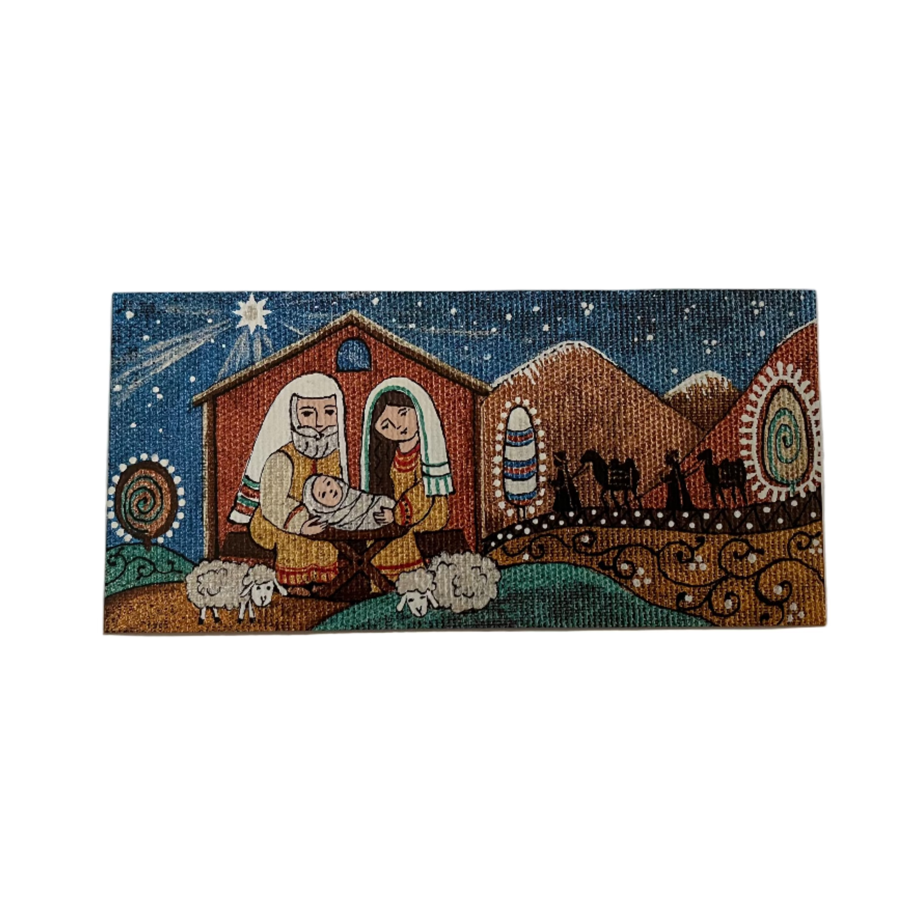“Holy Family with Carol” – Ukrainian Christmas Greeting Card