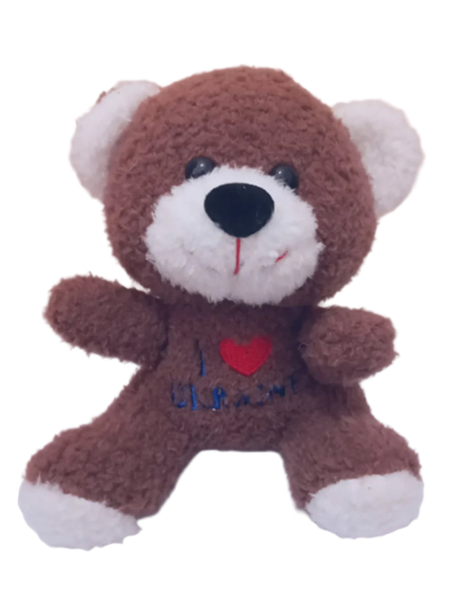 I Heart Ukraine teddy bear in light brown or dark brown
