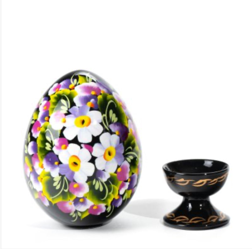 Ukrainian pysanky egg Petrykivka painting traditional folk art gift