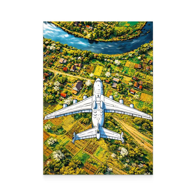 Ukrainian Antonov collectible card featuring aviation artwork and official Ukrposhta issue
