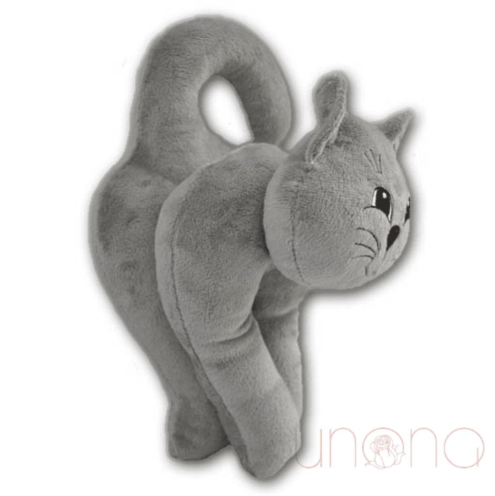 grey cat plush toy made in Ukraine